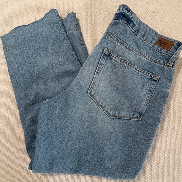 PAIGE Light Blue Distressed Boyfriend Jeans - Picture 6 of 15